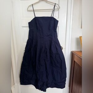 Banana Republic navy midi dress